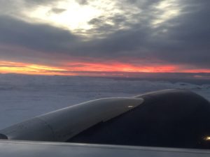 Sunrise over reykjavik from a Delta flight, Dr Thomas Falls
